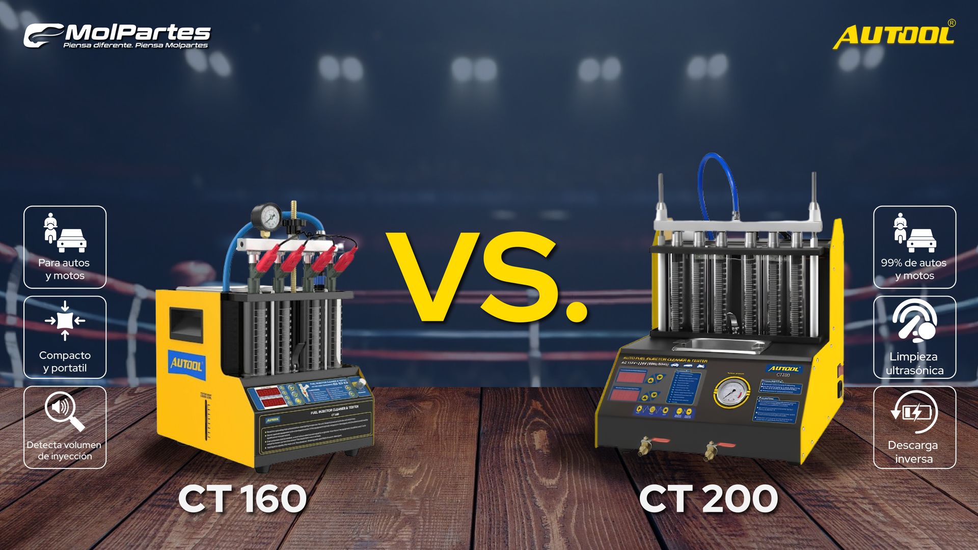 Probadores de inyectores CT160 VS CT200 de Autool