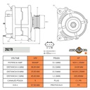 ALTERNADOR HYUNDAI GRAND I10 1.2 I20 I30 1.4 12V KIA RIO 1.2 90AMP 5PK TIPO VALEO  TRES PINES FR