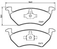 [98355045701] PASTILLA DE FRENO DEL 8868-D1641 VW VOLKSWAGEN SAVEIRO 09 -18, VW GOL 12-18, VW VOYAGE 12-17, VW CROSS UP 16-18