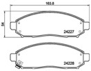 [98355048621] PASTILLA DE FRENO DEL 8200-D1094 NISSAN NAVARA NP300 05-17 NISSAN PATHFINDER 05-12 NISSAN XTERRA 05-15 SUZUKI EQUATOR 09-12