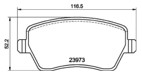 [98355045111] PASTILLA DE FRENO DEL 8553-D1435 RENAULT DUSTER 10- RENAULT LOGAN 07- NISSAN MARCH III 03-10 NISSAN MICRA C+C 05- NISSAN MICRA III 03-10 NISSAN NOTE 06- RENAULT CLIO III 05
