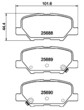 [98355048341] PASTILLA DE FRENO TRAS 8908-D1679 MAZDA 3 14-16, MAZDA 6 12-16, MAZDA CX-3 17-18, MITSUBISHI ASX 09-, MITSUBISHI OUTLANDER 12-19, PEUGEOT 4008 12-, CITROEN C4 12-