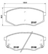 [98355048641] PASTILLA DE FRENO DEL 8615-D1447 HYUNDAI TUCSON 11-15, HYUNDAI SONATA 09-15, KIA SOUL 14-