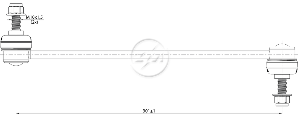 BIELETA BARRA ESTAB DEL CITROEN BERLINGO 1.6 2006-2020 XSARA PICASSO 1.6 1999-2006 PEUGEOT 306 1.8 1993-2002 PARTNER 1.6 2018-2026 (L:301) REEMPLAZO (ZM-37011055)