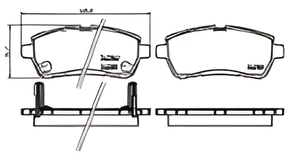 [98355045451] PASTILLA DE FRENO DEL 8653-D1454 FORD FIESTA 2014 - 11, MAZDA 2 2013 - 11