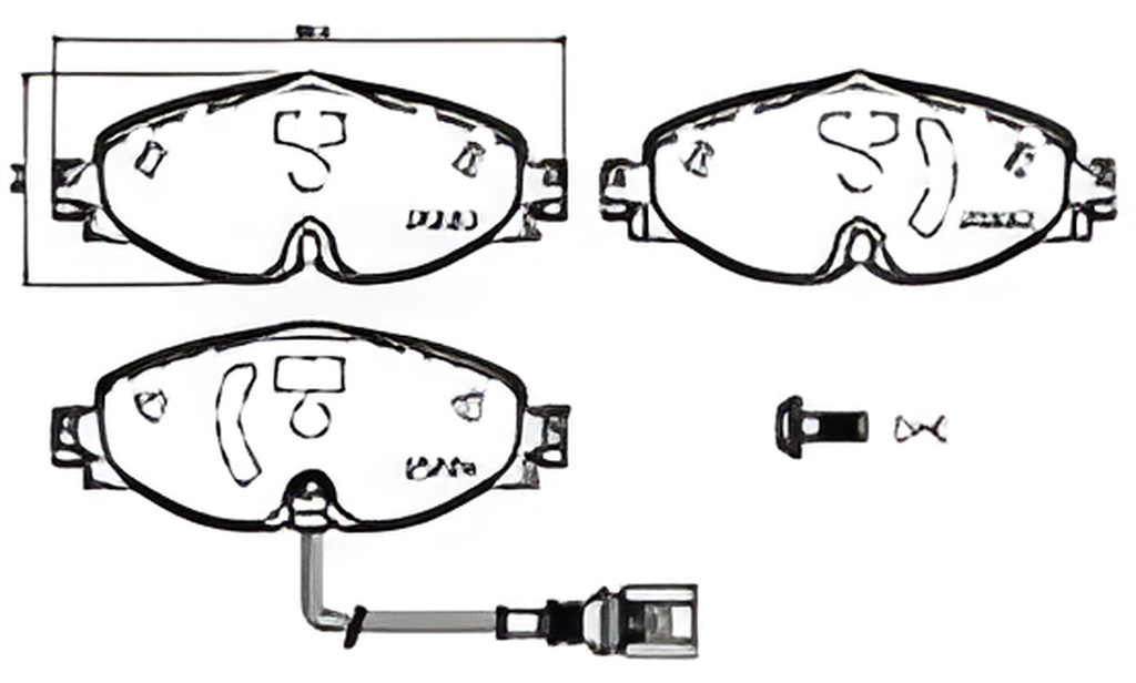 [98355049501] PASTILLA DE FRENO DEL 8989-D1760 VW VOLKSWAGEN GOLF VII 1.2-2.0 JETTA 1.4, AUDI A3 1.2-2.0 TT 1.8-2.0. AUDI A3 12-20, Q2 16-, Q3 18-, AUDI TT 14-/ CUPRA FORMENTOR 20-, CUPRA LEON 20-21 /SKODA OCTAVIA 12-21