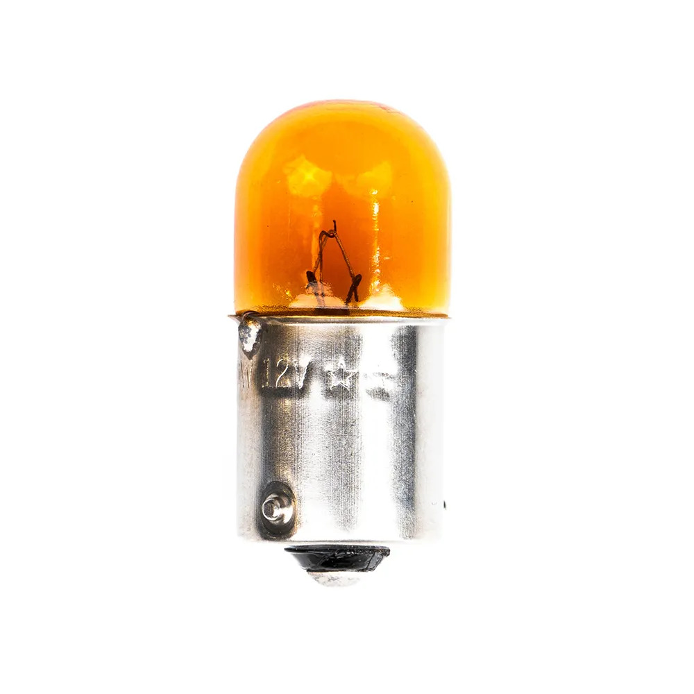 [98002071051] BOMBILLO INCANDESCENTE 67A 12V 10W BA15s G18 AMBAR