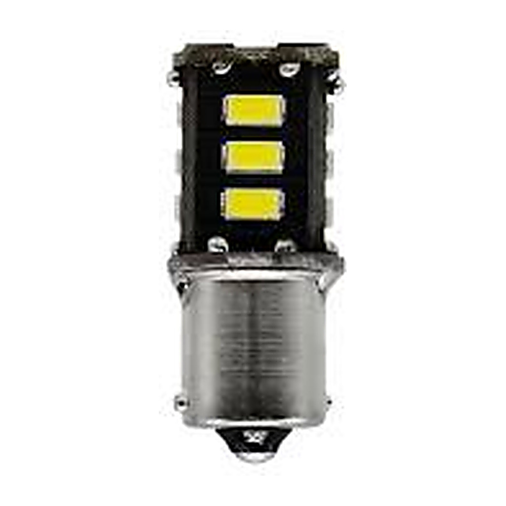 [98226971201] BOMBILLO LED RETROFIT MINIATURA 1156W / P21W 12V 2.4W BA15s 6000K LUZ BLANCA CAJA X 10