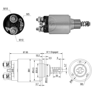 [02ZM-1653] AUTOMATICO JOHN DEERE TIPO BOSCH 12V