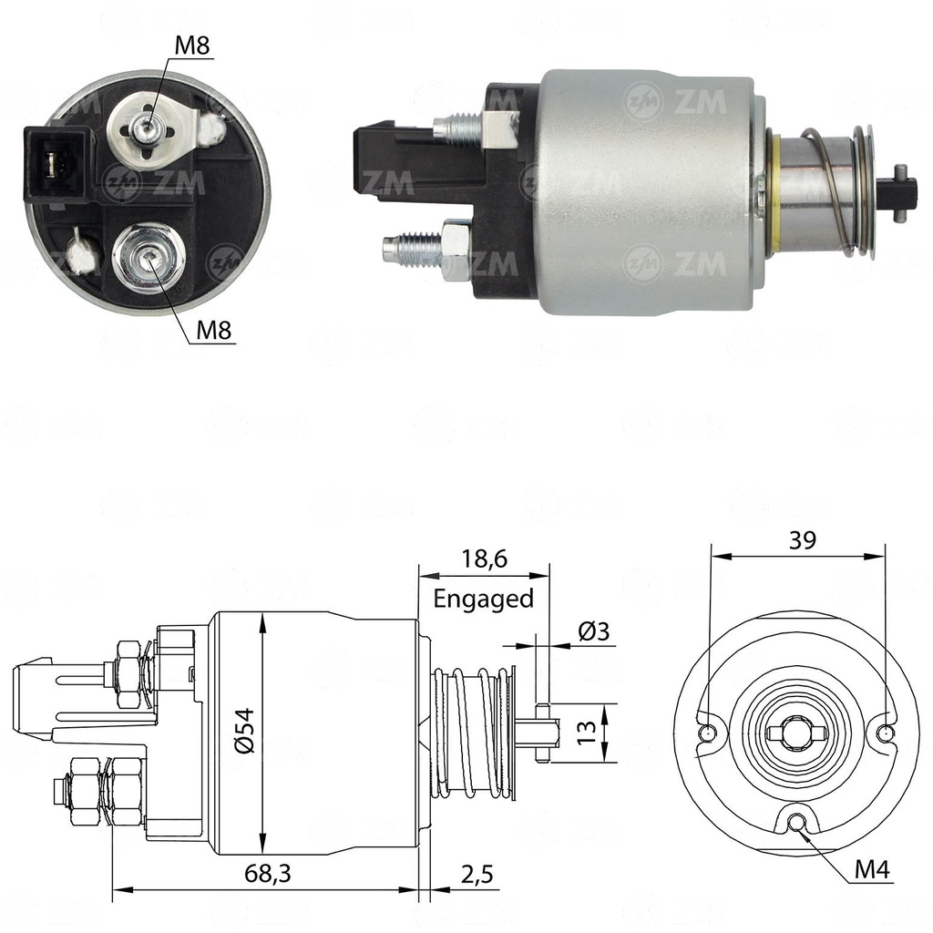 [02ZM-4492] AUTOMATICO VOLKSWAGEN AMAROK FOX 03 POLO 02 SPACE FOX SKODA FABIA 12V TIPO VALEO