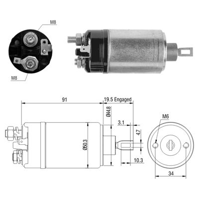 AUTOMATICO VOLKSWAGEN ESCARABAJO KOMBI 12V TIPO BOSCH