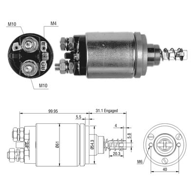 [02ZM-542] AUTOMATICO MERCEDES BENZ MB VOLVO 2 HUECOS 12V TIPO BOSCH