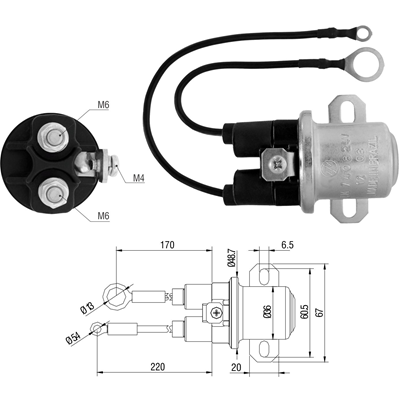 [02ZM-7408] AUTOMATICO 29 37 38 39 41 42MT AUX 24V MERCEDES BENZ MB CATERPILLAR