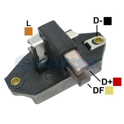 [07GA027] REGULADOR CHEVROLET CHEVETTE MONZA LUV 12 55 CON ESCOBILLAS TIPO BOSCH (GA1275-GA1277)