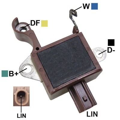 [07GA145] REGULADOR INTELIGENTE HONDA CRV PILOT 09-17 12 1 CON TERMINAL (LIN) TIPO DENSO (GA1145)
