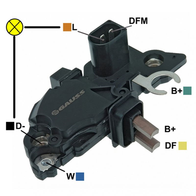 REGULADOR VW VOLKSWAGEN GOLF AUDI A3 SEAT 12 CONECTOR OVALADO 2 L-DFM TIPO BOSCH (GA1424-GA1425)