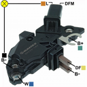 REGULADOR PEUGEOT 206 307 407 XSARA 12 CONECTOR HORIZONTAL 2 L-DFM TIPO BOSCH