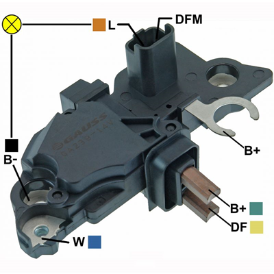 [07GA239] REGULADOR RENAULT CLIO II KANGOO LAGUNA LOGAN MEGANE SANDERO STEPWAY SCENIC SYMBOL 12V 3P FR-L 7701048230 F00M144111 F00MA45234 230624