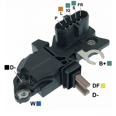 REGULADOR MB MERCEDES BENZ LO914 LO915 ACTROS VOLVO SCANIA 24V AA BOTON 5 P-L-IG-S-FR TIPO BOSCH (GA1423) F00M144123﻿