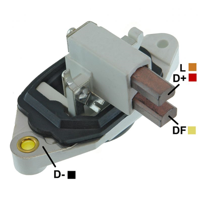 [07GA301] ﻿REGULADOR IVECO SCANIA 24 65 CON ESCOBILLAS TIPO BOSCH (GA1543-GA1989-GA1955-GA1977)﻿