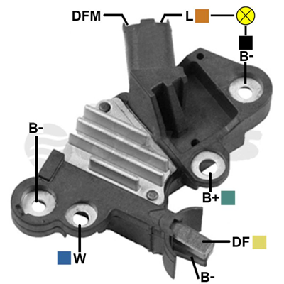 [07GA340] REGULADOR PEUGEOT 407 MODELOS 2005-2007 12 2 DFM-L TIPO BOSCH