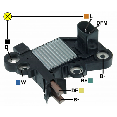 [07GA343] REGULADOR VW VOLKSWAGEN GOL CROSSFOX >2008 12 CONECTOR VERTICAL 2 DFM-L TIPO BOSCH (GA1416)