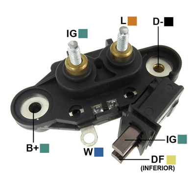 [07GA500] REGULADOR RENAULT 19 12V 2 TORNILLOS IG-L TIPO MOTOROLA