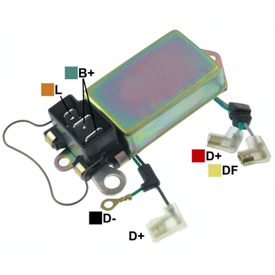 [07GA705] REGULADOR FORD TRACTOR LUCAS 12 55 3 PINES 4 CABLES L-B+ TIPO LUCAS