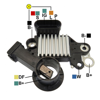 [07GA717] REGULADOR SSANGYONG ACTYON KYRON DIESEL 2.0 2.6 12 4 S-IG-L-P TIPO DELPHI (GA1402)