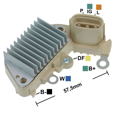[07GA822] REGULADOR CATERPILLAR CASE MAQUINARIA 12 CONECTOR OVALADO 3 P-IG-L TIPO NIPPONDENSO