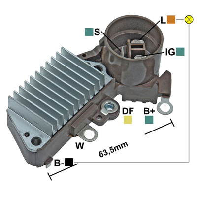 [07GA827] REGULADOR TOYOTA SR2 SUZUKI SJ413 12 CONECTOR REDONDO 3 S-IG-L TIPO NIPPONDENSO