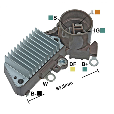 [07GA831] REGULADOR TOYOTA MR2 CELICA 12 100 CONECTOR REDONDO 3 S-IG-L TIPO NIPPONDENSO