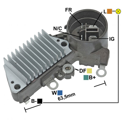 [07GA840] REGULADOR HONDA CIVIC MV 12 CONECTOR REDONDO 4 N C-IG-L-FR TIPO NIPPONDENSO