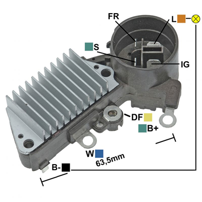 REGULADOR HONDA ACCORD ACURA MV 12 CONECTOR REDONDO 4 S-FR-IG-L TIPO NIPPONDENSO