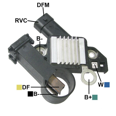 [07GA941] REGULADOR CHEVROLET COBALT Y CRUZE 12 CONECTOR HORIZONTAL 2 RVC SYSTEM TIPO DELCO (GA1756)