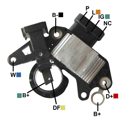 [07GA944] REGULADOR 11SI 12 95 CONECTOR HORIZONTAL 4 P-L-IG-S TIPO DELCO