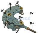 RECTIFICADOR TOYOTA HONDA 85AMP 8X35A 100MM TIPO NIPON DENSO