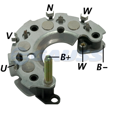 RECTIFICADOR FIAT PALIO LAND ROVER 95AMP 8X35A AVALANCHE (ZENER) 111MM TIPO MAGNETI MARELLI