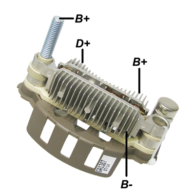 [07GA1387] RECTIFICADOR MITSUBISHI GALANT L200 85AMP 6X35A TRIDIODO CAPACITOR 85MM (GA797) TIPO MITSUBISHI