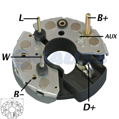 RECTIFICADOR AGRALE MB MERCEDES BENZ TRACTOR MF 85AMP 6X 35A TIPO BOSCH