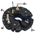 RECTIFICADOR MB MERCEDES BENZ VW VOLKSWAGEN VOLVO SCANIA 140AMP 14X50A 3X35A TRIDIODO 147MM(GA041 GA042 GA043) TIPO BOSCH