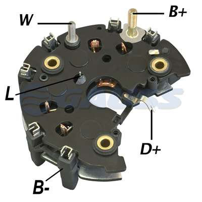 RECTIFICADOR FORD FIESTA FESTIVA 1 SALIDA 90AMP 6X35A AVALANCHE (ZENER) TRIDIODO Y CAPACITOR TIPO BOSCH