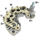 RECTIFICADOR JAC VELOZ 2.0 16V 110AMP 6X50A M8X14MM AVALANCHE CON TRIDIODO 114MM (GA608) TIPO CHERY