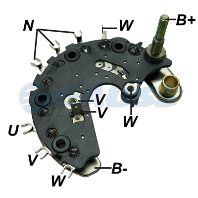 RECTIFICADOR PEUGEOT 95AMP 8X35A AVALANCHE (ZENER) (GA639) TIPO VALEO