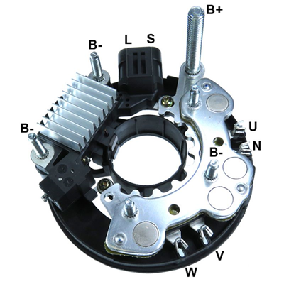 [07GA3003] CONJUNTO REG+RECT CHEVROLET LUV DMAX 12V 80AMP 8X35A AVALANCHE TIPO HITACHI