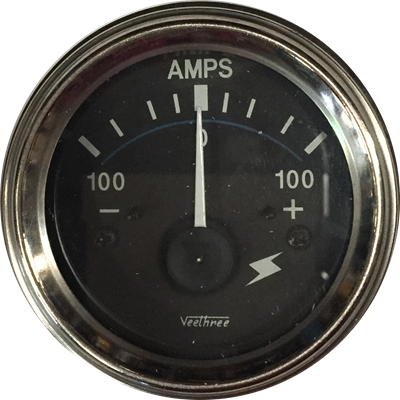 [16210940] AMPERIMETRO 100-100 52MM ARO CROMADO