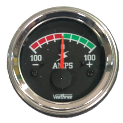 [16217086] AMPERIMETRO 100-100 52MM ESCALA COLOR ARO CROMADO