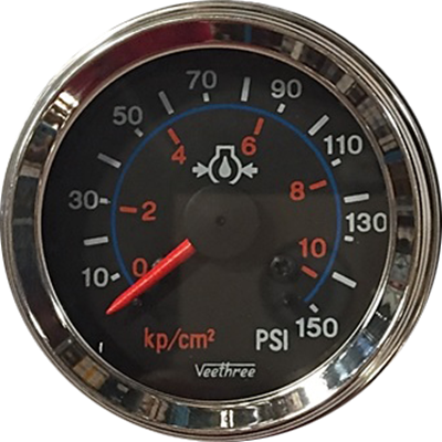 MARCADOR ACEITE MECANICO 150PSI ARO CROMADO