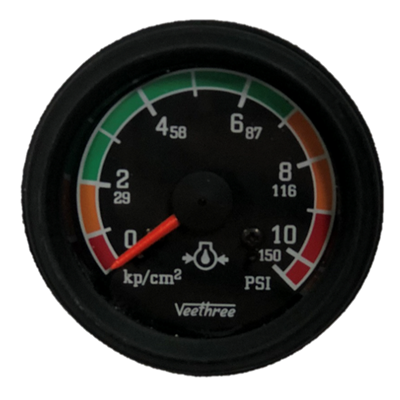 [16117281] MARCADOR ACEITE MECANICO 150PSI ESCALA COLOR TABLERO NEGRO