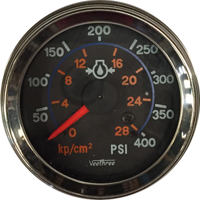 [16160945] MARCADOR ACEITE MECANICO 400PSI ARO CROMADO